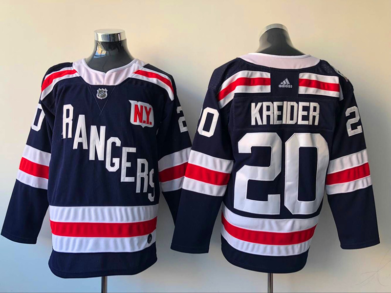Men's New York Rangers Chris Kreider #20 Navy Jersey